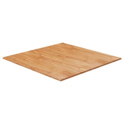 vidaXL Tischplatte Quadratisch Hellbraun 90x90x2,5cm Behandelte Eiche