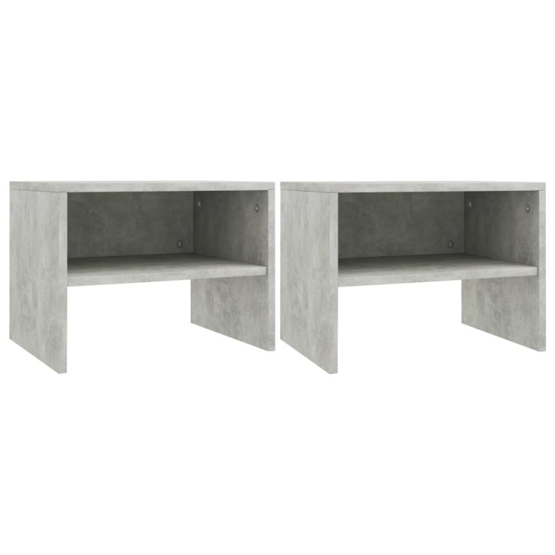 vidaXL Nachttische 2 Stk. Betongrau 40x30x30 cm Holzwerkstoff vidaXL Nachttische 2 Stk. Betongrau 40x30x30 cm Holzwerkstoff