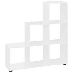 vidaXL Treppenregal Hochglanz-Weiß 107 cm Holzwerkstoff