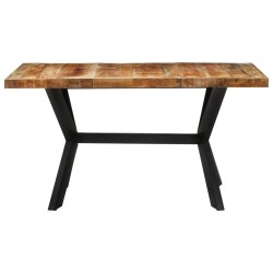 vidaXL Esstisch 140x70x75 cm Massives Raues Mangoholz