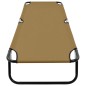 vidaXL Klappbare Sonnenliege Taupe Stahl vidaXL Klappbare Sonnenliege Taupe Stahl