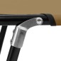vidaXL Klappbare Sonnenliege Taupe Stahl vidaXL Klappbare Sonnenliege Taupe Stahl