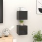 vidaXL TV-Wandschränke 2 Stk. Hochglanz-Schwarz 30,5x30x30 cm vidaXL TV-Wandschränke 2 Stk. Hochglanz-Schwarz 30,5x30x30 cm