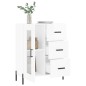 vidaXL Sideboard Hochglanz-Weiß 69,5x34x90 cm Holzwerkstoff vidaXL Sideboard Hochglanz-Weiß 69,5x34x90 cm Holzwerkstoff