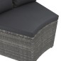 2-tlg. Garten-Sofagarnitur mit Auflagen Poly Rattan Grau 2-tlg. Garten-Sofagarnitur mit Auflagen Poly Rattan Grau