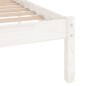 vidaXL Massivholzbett Weiß 150x200 cm vidaXL Massivholzbett Weiß 150x200 cm