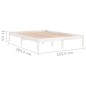 vidaXL Massivholzbett Weiß 150x200 cm vidaXL Massivholzbett Weiß 150x200 cm