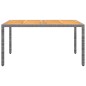 vidaXL Gartentisch 150x90x75 cm Akazienholz und Poly Rattan Grau vidaXL Gartentisch 150x90x75 cm Akazienholz und Poly Rattan Grau