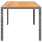 vidaXL Gartentisch 150x90x75 cm Akazienholz und Poly Rattan Grau vidaXL Gartentisch 150x90x75 cm Akazienholz und Poly Rattan Grau