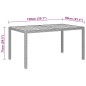 vidaXL Gartentisch 150x90x75 cm Akazienholz und Poly Rattan Grau vidaXL Gartentisch 150x90x75 cm Akazienholz und Poly Rattan Grau