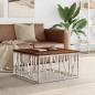 vidaXL Couchtisch Silbern Edelstahl und Altholz Massiv vidaXL Couchtisch Silbern Edelstahl und Altholz Massiv
