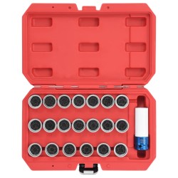 vidaXL 21-tlg. Abschließbares Radmutter-Schlüssel-Set für VAG