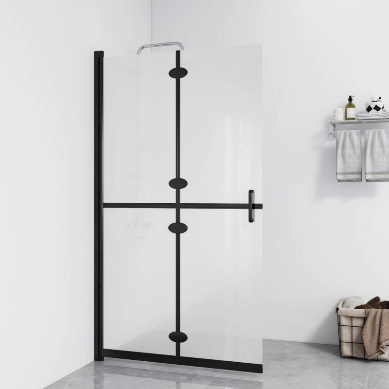 vidaXL Faltbare begehbare Duschwand ESG-Glas mattiert 70x190 cm vidaXL Faltbare begehbare Duschwand ESG-Glas mattiert 70x190 cm