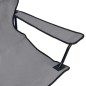 vidaXL Campingstuhl 2-Sitzer Klappbar Stahl und Stoff Grau vidaXL Campingstuhl 2-Sitzer Klappbar Stahl und Stoff Grau