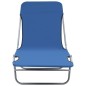 vidaXL Klappliegen 2 Stk. Stahl und Stoff Blau vidaXL Klappliegen 2 Stk. Stahl und Stoff Blau