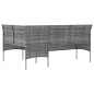 5-tlg. Sofagarnitur in L-Form mit Kissen Poly Rattan Grau 5-tlg. Sofagarnitur in L-Form mit Kissen Poly Rattan Grau