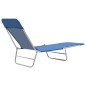 vidaXL Klappliegen 2 Stk. Stahl und Stoff Blau vidaXL Klappliegen 2 Stk. Stahl und Stoff Blau
