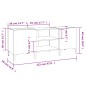 vidaXL Plattenschrank Braun Eichen-Optik 121x38x48 cm Holzwerkstoff vidaXL Plattenschrank Braun Eichen-Optik 121x38x48 cm Holzwerkstoff