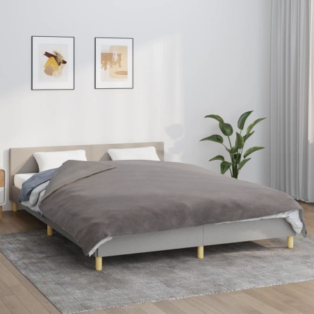 vidaXL Gewichtsdecke mit Bezug Grau 200x225 cm 13 kg Stoff