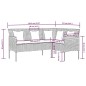5-tlg. Sofagarnitur in L-Form mit Kissen Poly Rattan Grau 5-tlg. Sofagarnitur in L-Form mit Kissen Poly Rattan Grau