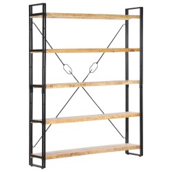 vidaXL Bücherregal 5 Fächer 140x30x180 cm Mango Massivholz