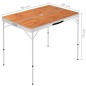 vidaXL Klappbarer Campingtisch mit 2 Sitzbänken Aluminium Braun vidaXL Klappbarer Campingtisch mit 2 Sitzbänken Aluminium Braun