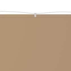 vidaXL Senkrechtmarkise Taupe 60x600 cm Oxford-Gewebe
