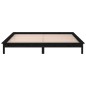 vidaXL Massivholzbett mit LEDs Schwarz 135x190 cm vidaXL Massivholzbett mit LEDs Schwarz 135x190 cm