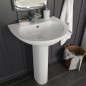 vidaXL Freistehendes Waschbecken mit Säule Keramik Weiß 520x440x190 mm vidaXL Freistehendes Waschbecken mit Säule Keramik Weiß 520x440x190 mm