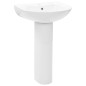 vidaXL Freistehendes Waschbecken mit Säule Keramik Weiß 520x440x190 mm vidaXL Freistehendes Waschbecken mit Säule Keramik Weiß 520x440x190 mm