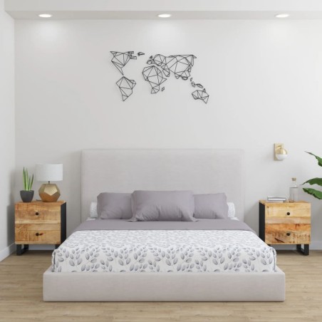 vidaXL Nachttische 2 Stk. 40x33x46 cm Massivholz Mango