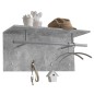 FMD Wandgarderobe 72 x 29,3 x 34,5 cm Betongrau FMD Wandgarderobe 72 x 29,3 x 34,5 cm Betongrau
