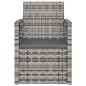 3-tlg. Garten-Lounge-Set mit Kissen Poly Rattan Grau 3-tlg. Garten-Lounge-Set mit Kissen Poly Rattan Grau