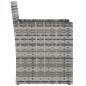 3-tlg. Garten-Lounge-Set mit Kissen Poly Rattan Grau 3-tlg. Garten-Lounge-Set mit Kissen Poly Rattan Grau