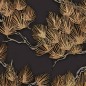 DUTCH WALLCOVERINGS Tapete Kiefer-Motiv Schwarz und Golden DUTCH WALLCOVERINGS Tapete Kiefer-Motiv Schwarz und Golden