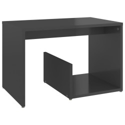 vidaXL Beistelltisch Hochglanz-Grau 59x36x38 cm Holzwerkstoff