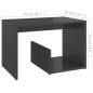 vidaXL Beistelltisch Hochglanz-Grau 59x36x38 cm Holzwerkstoff vidaXL Beistelltisch Hochglanz-Grau 59x36x38 cm Holzwerkstoff