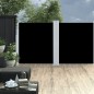 vidaXL Ausziehbare Seitenmarkise Schwarz 140 x 600 cm vidaXL Ausziehbare Seitenmarkise Schwarz 140 x 600 cm