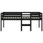 vidaXL Hochbett Schwarz 90x200 cm Massivholz Kiefer vidaXL Hochbett Schwarz 90x200 cm Massivholz Kiefer