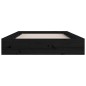 vidaXL Massivholzbett Schwarz 135x190 cm vidaXL Massivholzbett Schwarz 135x190 cm
