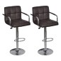 vidaXL Barhocker 2 Stk. Braun Kunstleder vidaXL Barhocker 2 Stk. Braun Kunstleder