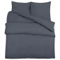 vidaXL Bettwäsche-Set Anthrazit 155x220 cm Leichte Mikrofaser vidaXL Bettwäsche-Set Anthrazit 155x220 cm Leichte Mikrofaser