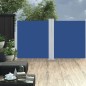 vidaXL Ausziehbare Seitenmarkise Blau 140 x 600 cm vidaXL Ausziehbare Seitenmarkise Blau 140 x 600 cm