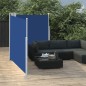 vidaXL Ausziehbare Seitenmarkise Blau 140 x 600 cm vidaXL Ausziehbare Seitenmarkise Blau 140 x 600 cm