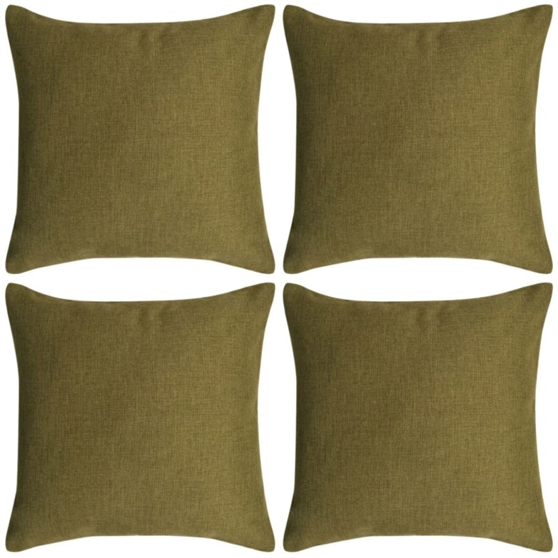 vidaXL Kissenbezüge 4 Stk. Leinenoptik Grün 50x50 cm vidaXL Kissenbezüge 4 Stk. Leinenoptik Grün 50x50 cm