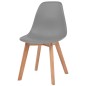 vidaXL Esszimmerstühle 2 Stk. Grau Kunststoff vidaXL Esszimmerstühle 2 Stk. Grau Kunststoff