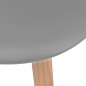 vidaXL Esszimmerstühle 2 Stk. Grau Kunststoff vidaXL Esszimmerstühle 2 Stk. Grau Kunststoff