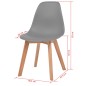vidaXL Esszimmerstühle 2 Stk. Grau Kunststoff vidaXL Esszimmerstühle 2 Stk. Grau Kunststoff