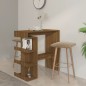 vidaXL Bartisch mit Regal Braun Eiche 100x50x101,5cm Holzwerkstoff vidaXL Bartisch mit Regal Braun Eiche 100x50x101,5cm Holzwerkstoff