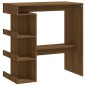 vidaXL Bartisch mit Regal Braun Eiche 100x50x101,5cm Holzwerkstoff vidaXL Bartisch mit Regal Braun Eiche 100x50x101,5cm Holzwerkstoff